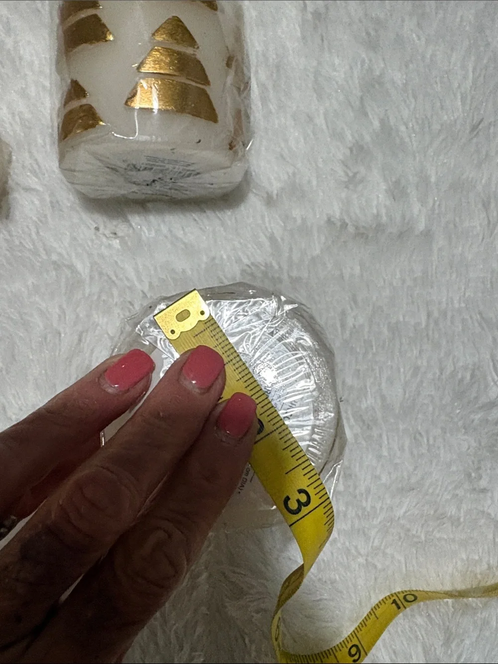 NWT set of 3 white with gold Christmas tree candles